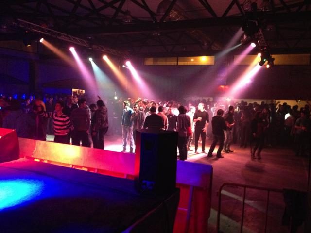 Indoor show with stage lighting